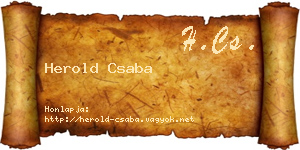 Herold Csaba névjegykártya